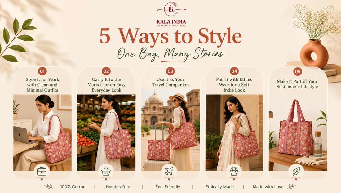 5 Ways to Style a Cotton Tote Bag for Work, Market & Travel