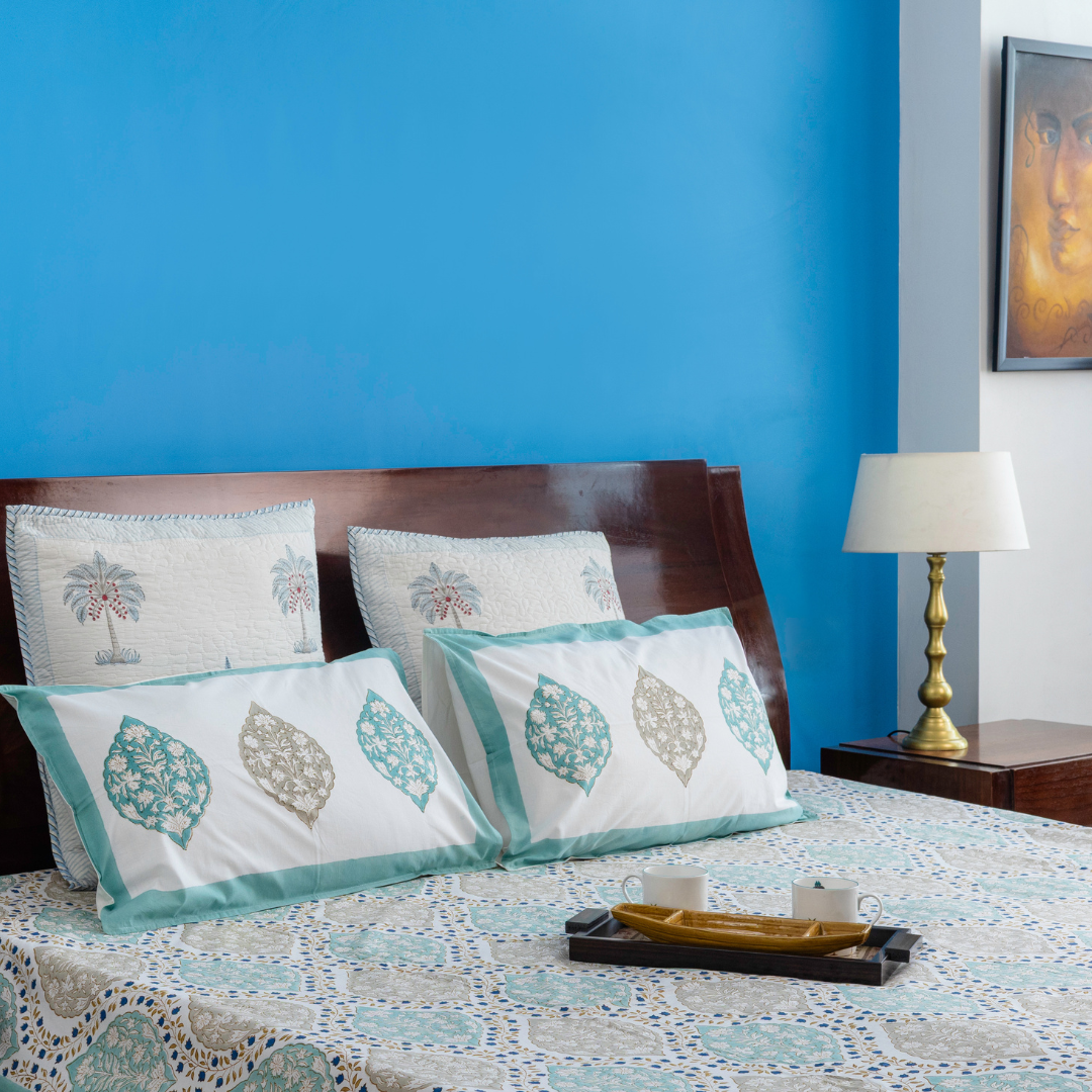 Green Tranquil Cotton Bedsheet