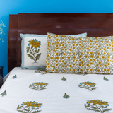 Amber Bloom Cotton Bedsheet