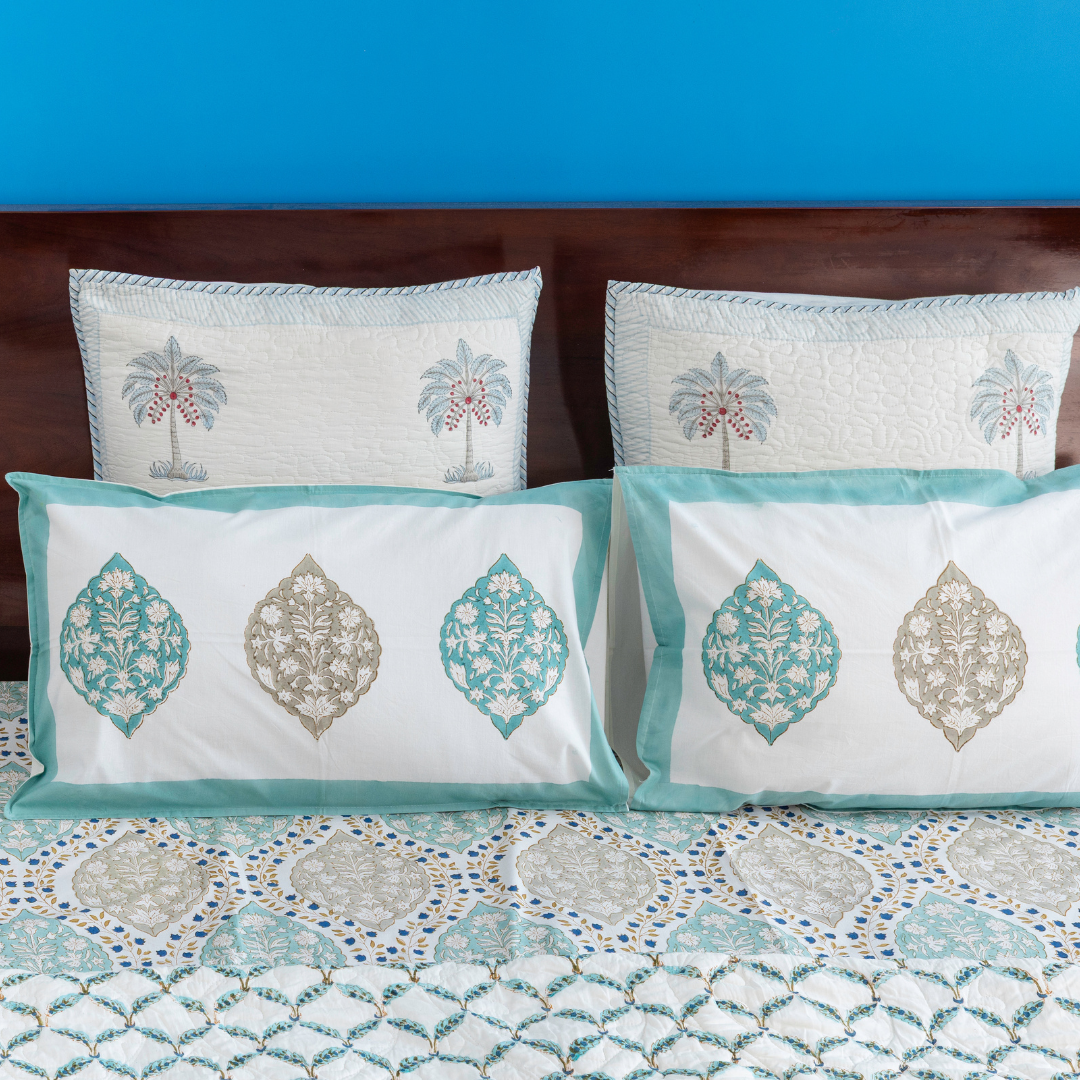 Green Tranquil Cotton Bedsheet