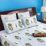 Amber Bloom Cotton Bedsheet