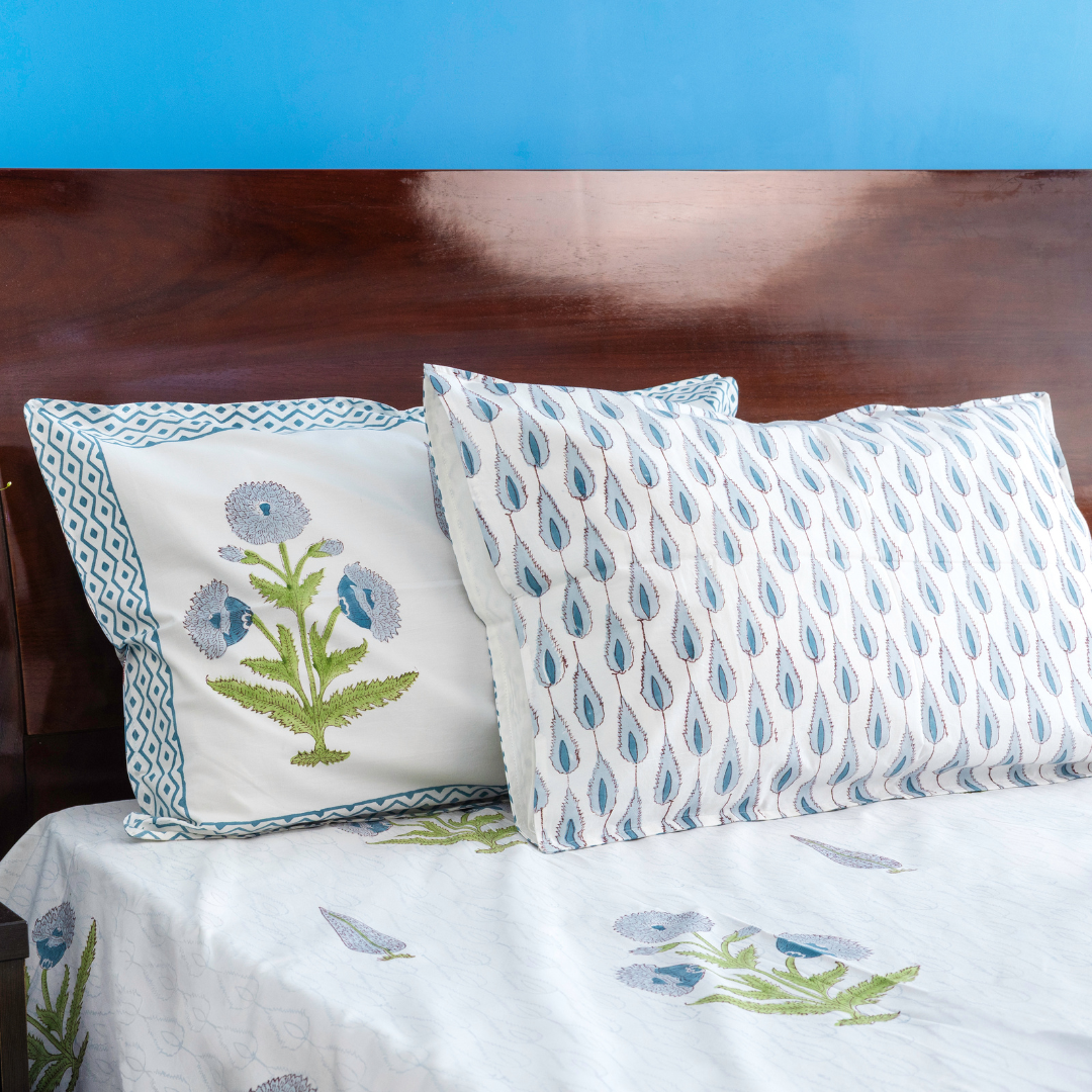 Royal Whisper Cotton Bedsheet (Green)