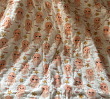 KalaIndia Jellyfish Friends Baby Quilt (Orange) – quilts for kids (folded view)