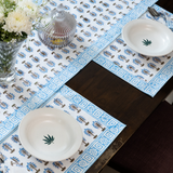 Blue Tree Table Runner + Mats (6) + Napkins (6)