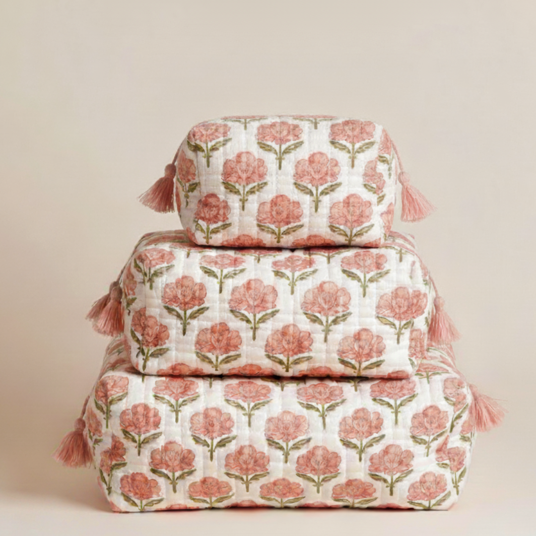 KalaIndia Cotton Storage Pouch – multipurpose travel pouch (front view)