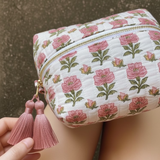 KalaIndia Cotton Storage Pouch – multipurpose travel pouch (close-up of the print detail)