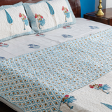 KalaIndia Dream Nest Bedcover – cotton bed cover king size (flat lay view)