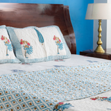 KalaIndia Dream Nest Bedcover – cotton bed cover king size (folded stack view)