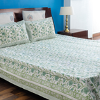 Olive Mist Cotton Bedsheet