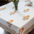 Orange Floral Table Cloth