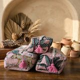 Crane Garden Quilted Pouch