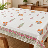 Pink & Orange Floral Table Cloth