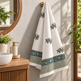 Sage Garden Bliss waffle Cotton Towel Set of 3