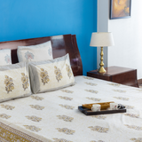 KalaIndia Sunbeam Cotton Bedsheet – cotton bedsheets online (folded stack view)