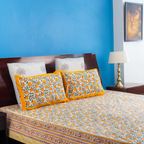 Yellow Blossom Cotton Bedsheet