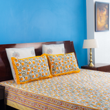 Yellow Blossom Cotton Bedsheet