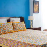 Yellow Blossom Cotton Bedsheet
