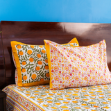 Yellow Blossom Cotton Bedsheet