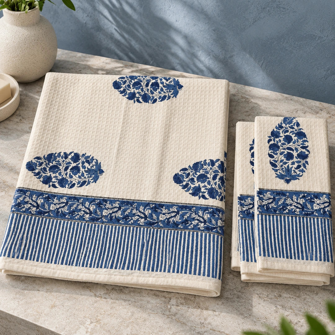 Bluebell Bloom Hand Towel Set Of 3