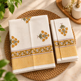 Golden Glow Pure Cotton Towel Set of 3