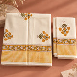 Golden Glow Pure Cotton Towel Set of 3