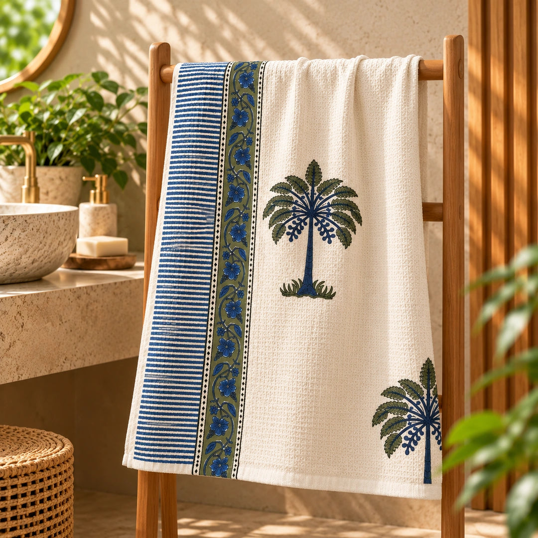 Palm Grove Cotton Bath Towel Set of 3