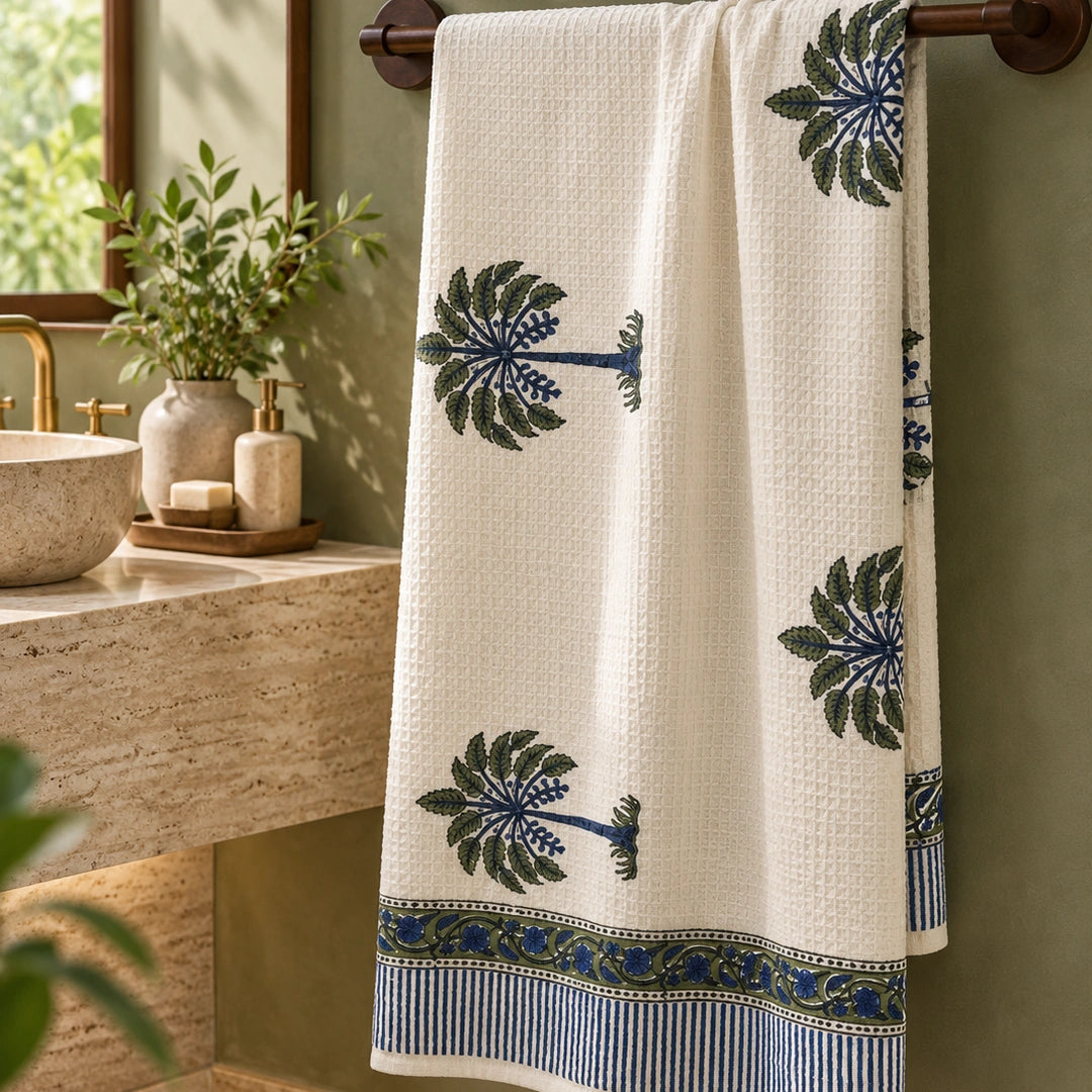 Palm Grove Cotton Bath Towel Set of 3